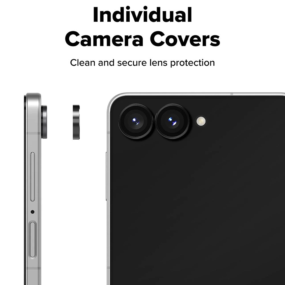 Ochranná fólia na zadnú kameru Ringke pre Samsung Galaxy Z Flip8 F776, tvrdené sklo, sada 2 kusy, čierna
