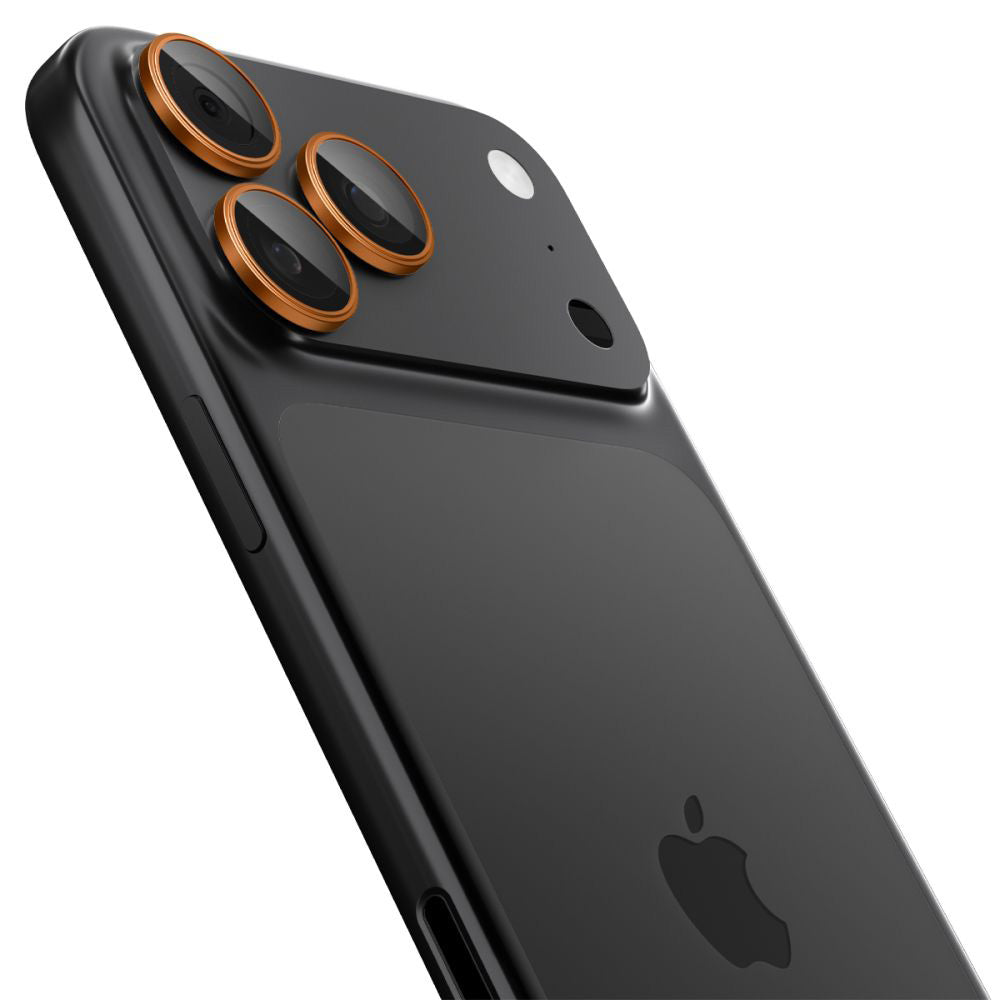 Ochranná fólia na zadnú kameru Spigen GlastR EZ FIT Optik Pro pre Apple iPhone 17 Pro Max / 17 Pro, Tvrdené sklo, Sada 2 kusy, Oranžová