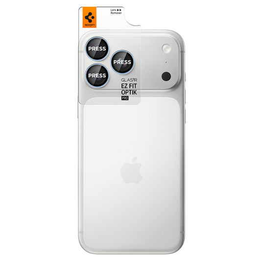 Ochranná fólia na zadnú kameru Spigen GlastR EZ FIT Optik Pro pre Apple iPhone 18 Pro / 18 Pro Max, tvrdené sklo, sada 2 kusy, modrá AGL12045