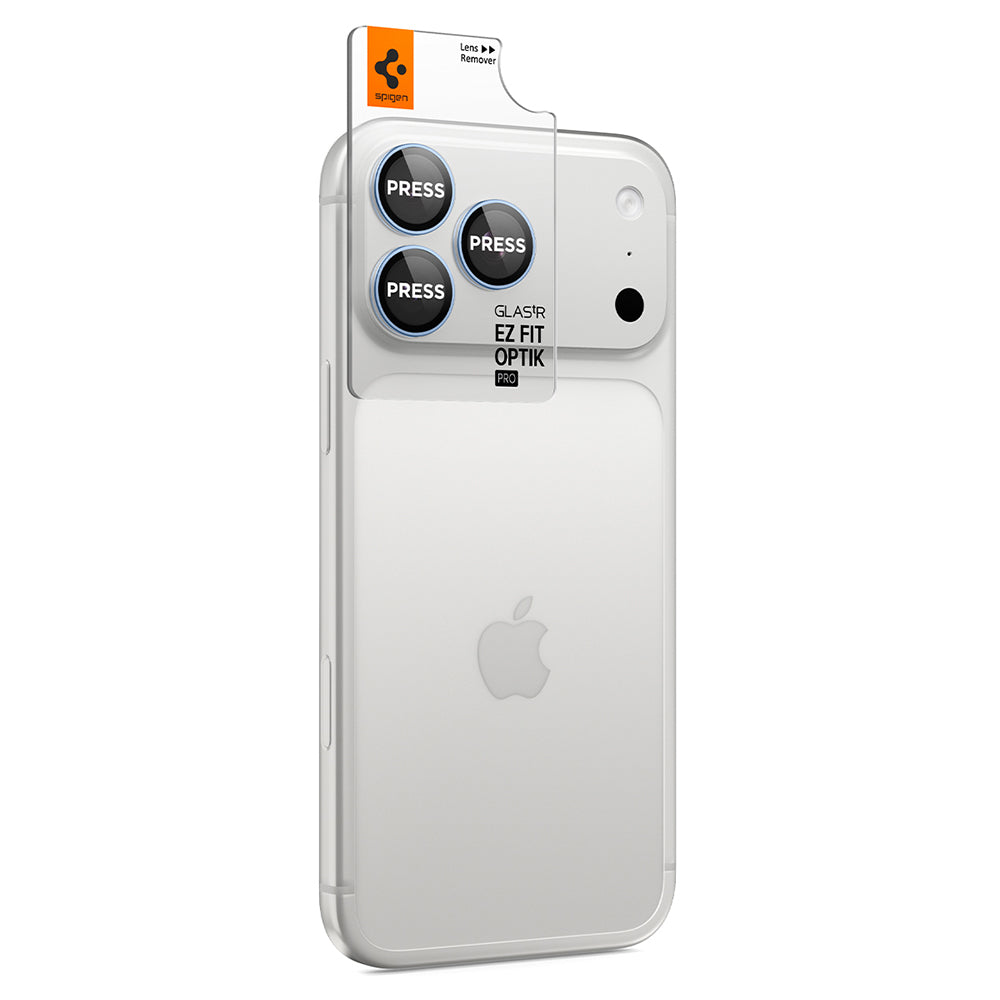 Ochranná fólia na zadnú kameru Spigen GlastR EZ FIT Optik Pro pre Apple iPhone 18 Pro / 18 Pro Max, tvrdené sklo, sada 2 kusy, modrá AGL12045