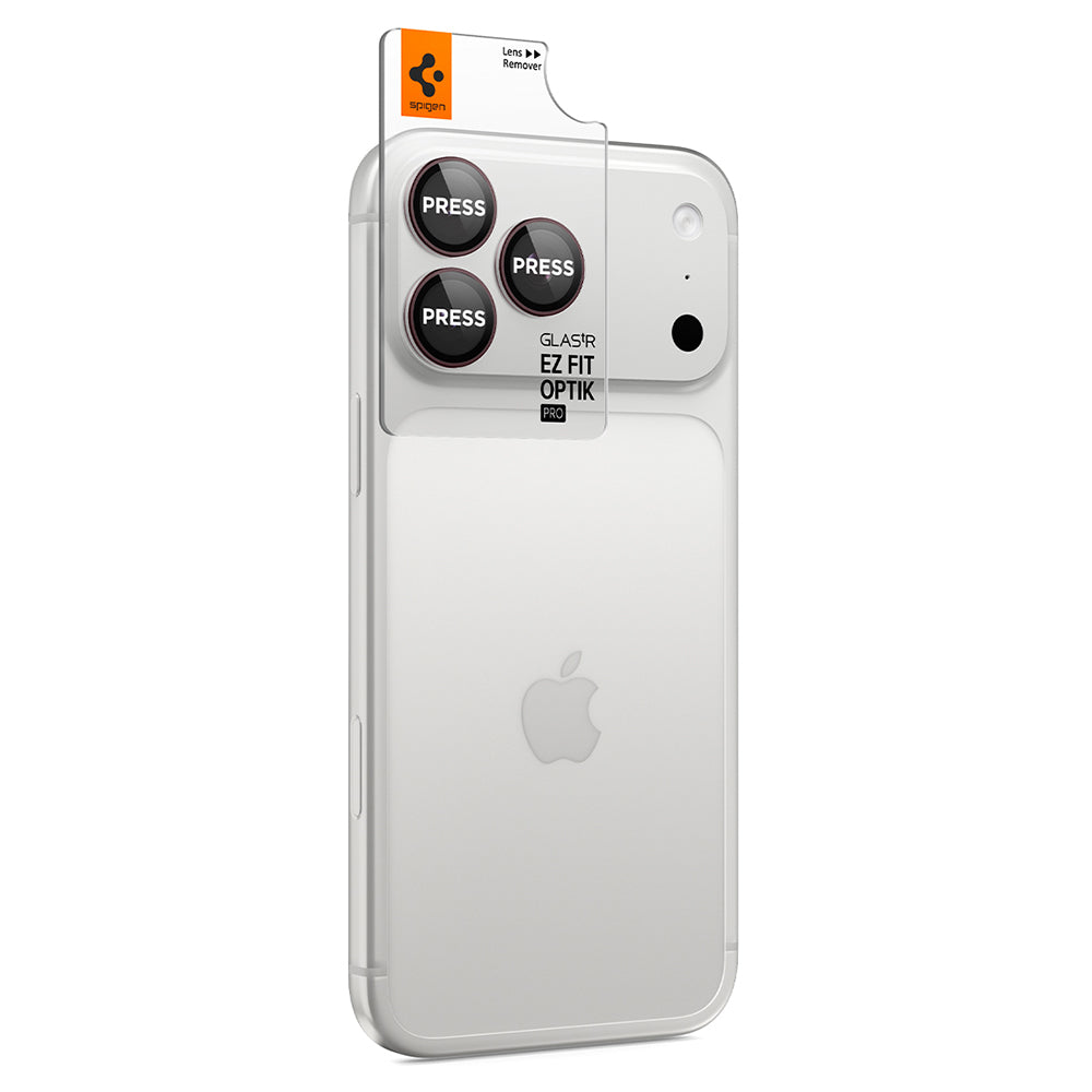 Ochranná fólia na zadnú kameru Spigen GlastR EZ FIT Optik Pro pre Apple iPhone 18 Pro / 18 Pro Max, tvrdené sklo, sada 2 kusy, vínová