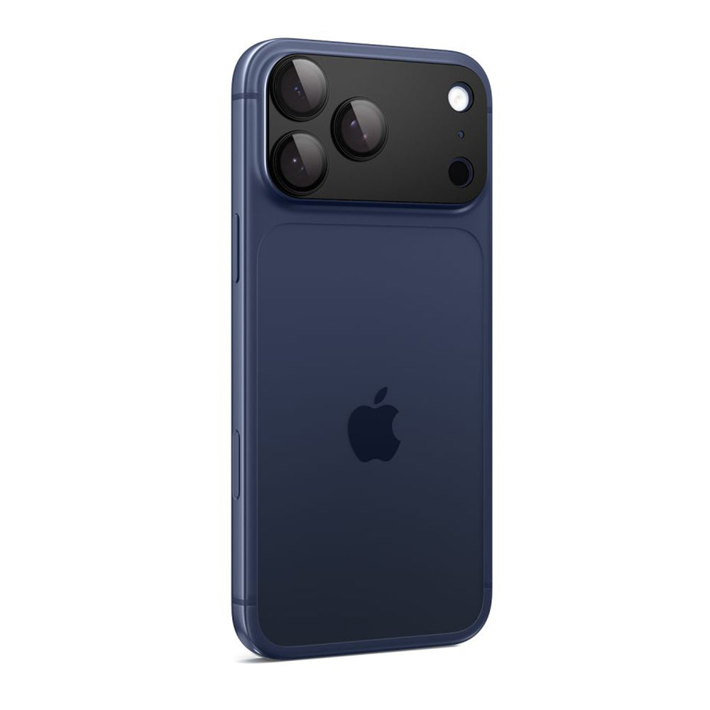 Ochranná fólia na zadnú kameru Spigen GlastR EZ FIT Optik Pro XL pre Apple iPhone 17 Pro Max, Tvrdené sklo, Čierna AGL10649