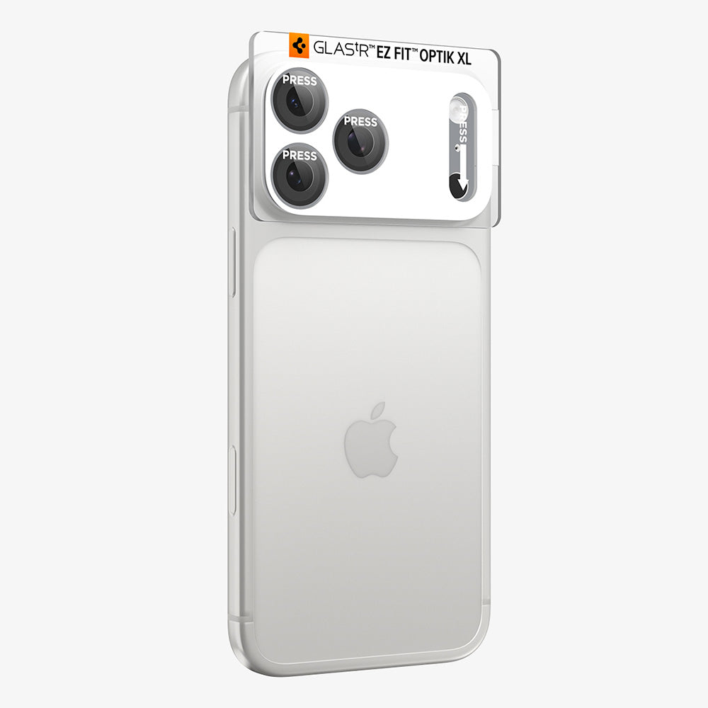 Ochranná fólia na zadnú kameru Spigen GlastR EZ FIT Optik Pro XL pre Apple iPhone 18 Pro, tvrdené sklo, strieborná AGL12038