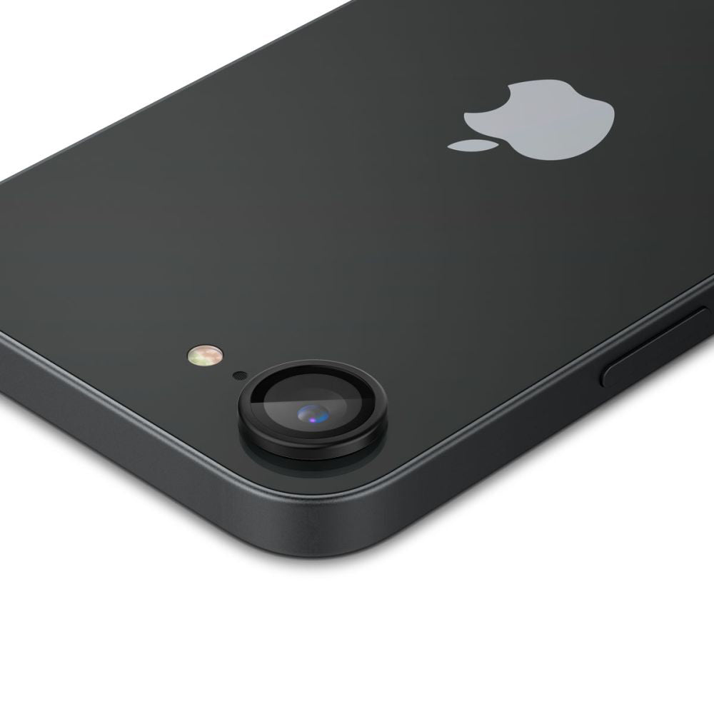 Ochranná fólia na zadnú kameru Spigen GlastR EZ FIT Optik Pro pre Apple iPhone 17e / 16e, Kalené sklo, Sada 2 kusy, Čierna AGL09279