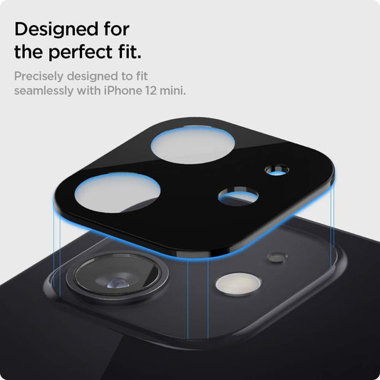 Ochranná fólia na zadnú kameru Techsuit pre Apple iPhone 12, tvrdené sklo, čierna