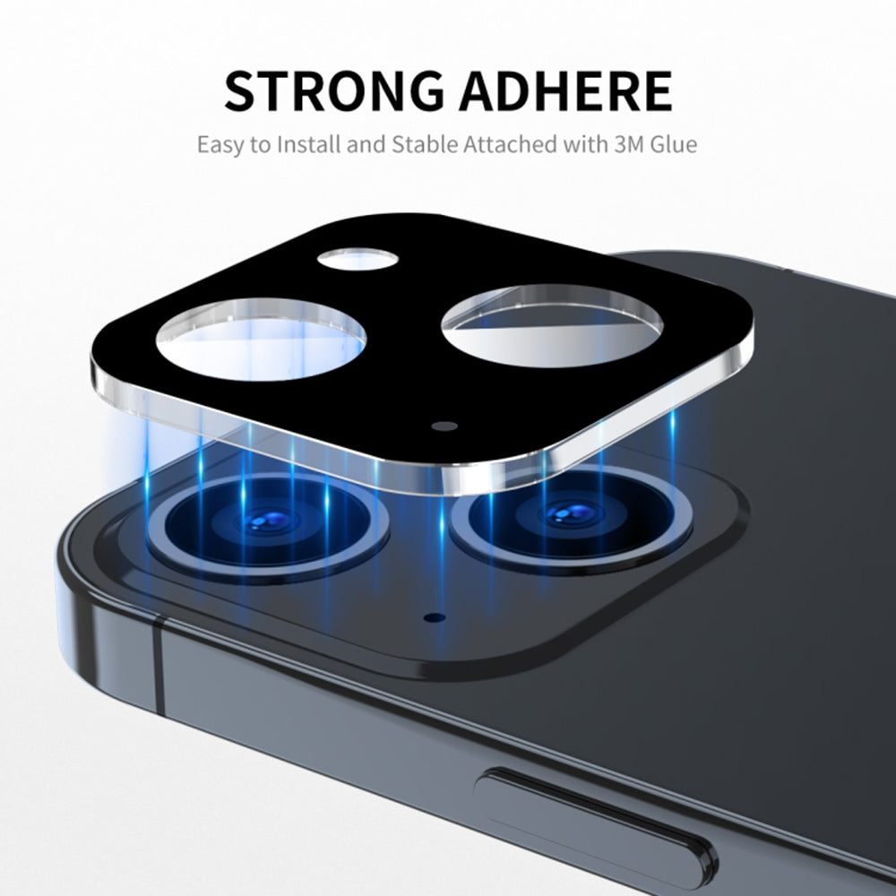 Ochranná fólia na zadnú kameru Techsuit pre Apple iPhone 15 Plus / 15, tvrdené sklo, čierna