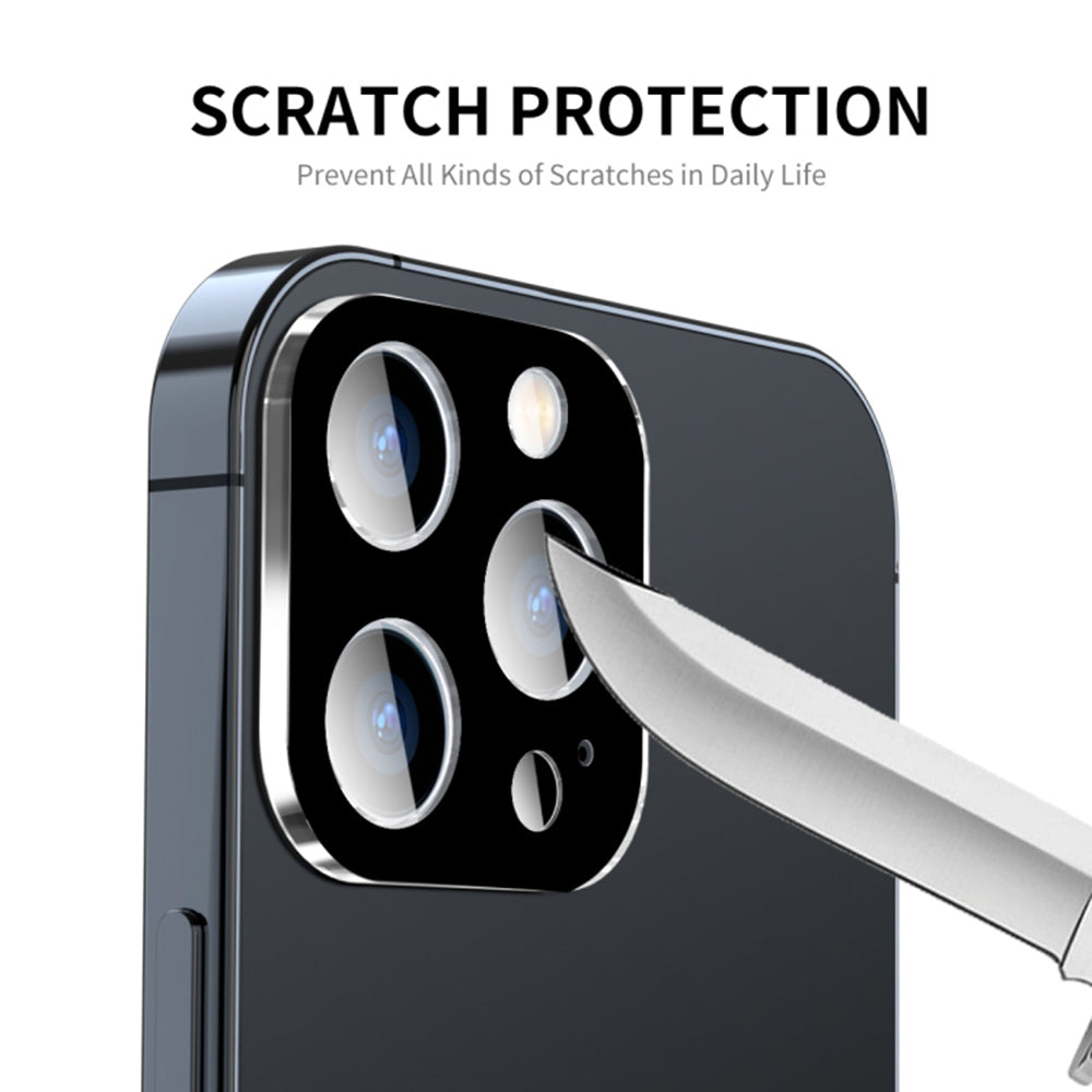 Ochranná fólia na zadnú kameru Techsuit pre Apple iPhone 15 Pro Max / 15 Pro, tvrdené sklo, čierna