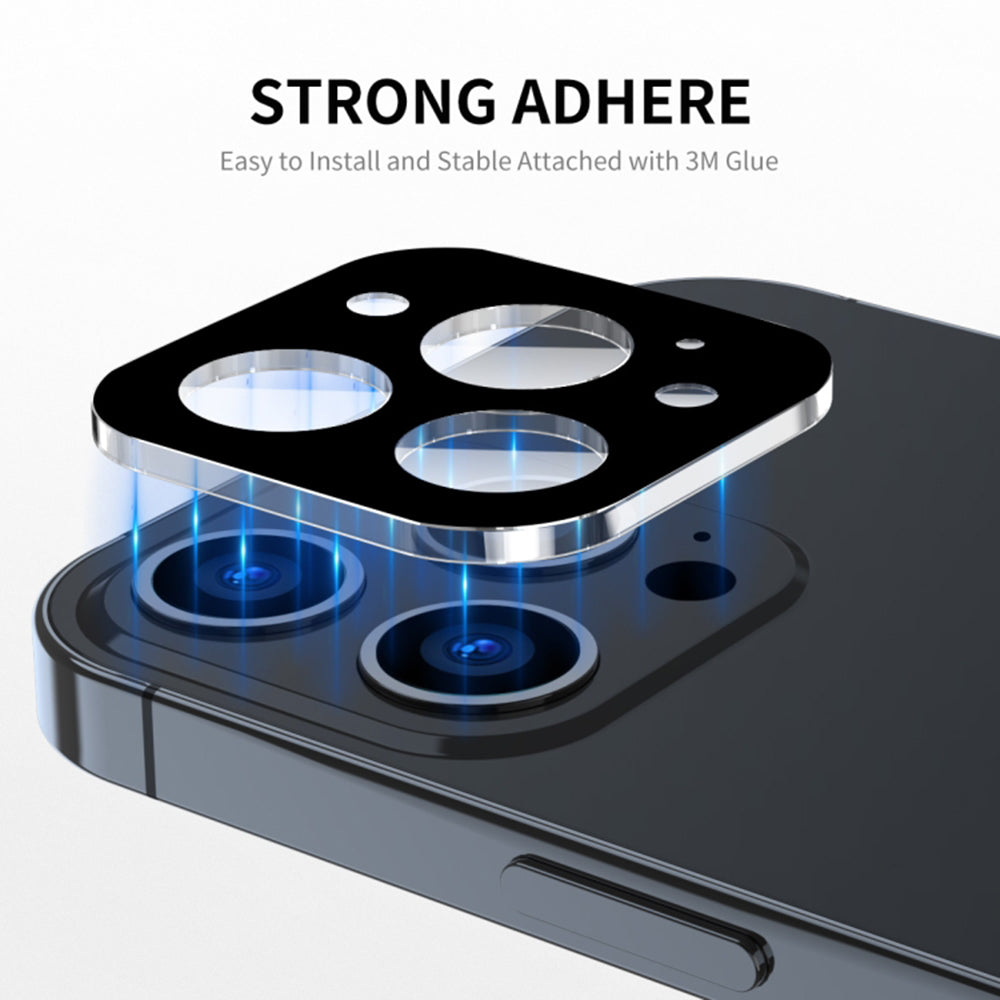 Ochranná fólia na zadnú kameru Techsuit pre Apple iPhone 17 Pro Max, Tvrdené sklo, Čierna
