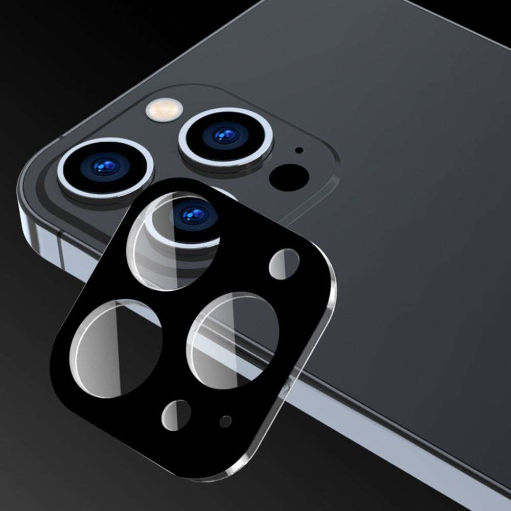 Ochranná fólia na zadnú kameru Techsuit pre Apple iPhone 17 Pro Max, Tvrdené sklo, Čierna