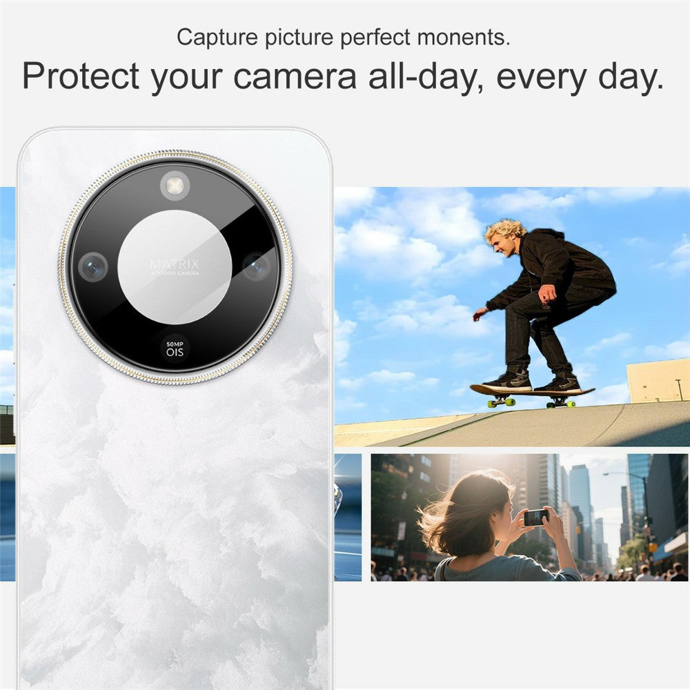 Ochranná fólia na zadnú kameru Techsuit pre Honor Magic8 Lite, Tvrdené sklo, Čierna