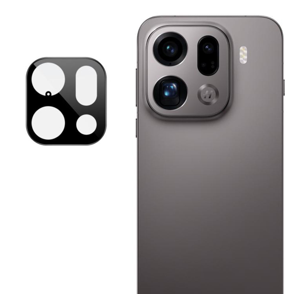 Techsuit Rear Camera Protection Film for Oppo Find X9 Pro, Tempered Glass, Black