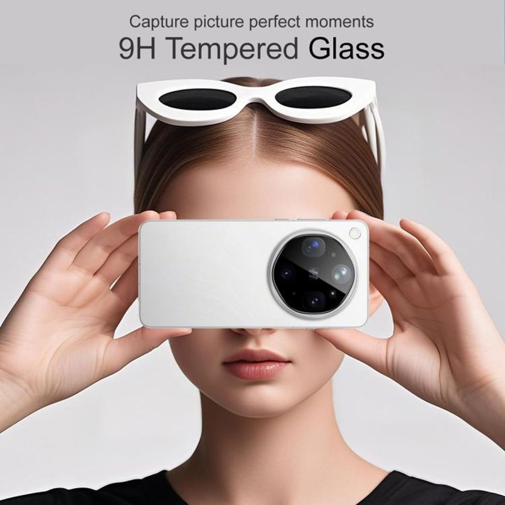 Ochranná fólia na zadnú kameru Techsuit pre Oppo Find X9 Ultra, tvrdené sklo, čierna