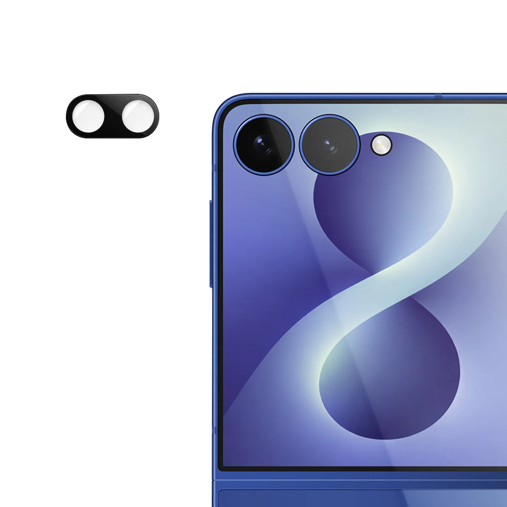 Ochranná fólia na zadnú kameru Techsuit pre Samsung Galaxy Z Flip8 F776, tvrdené sklo, čierna