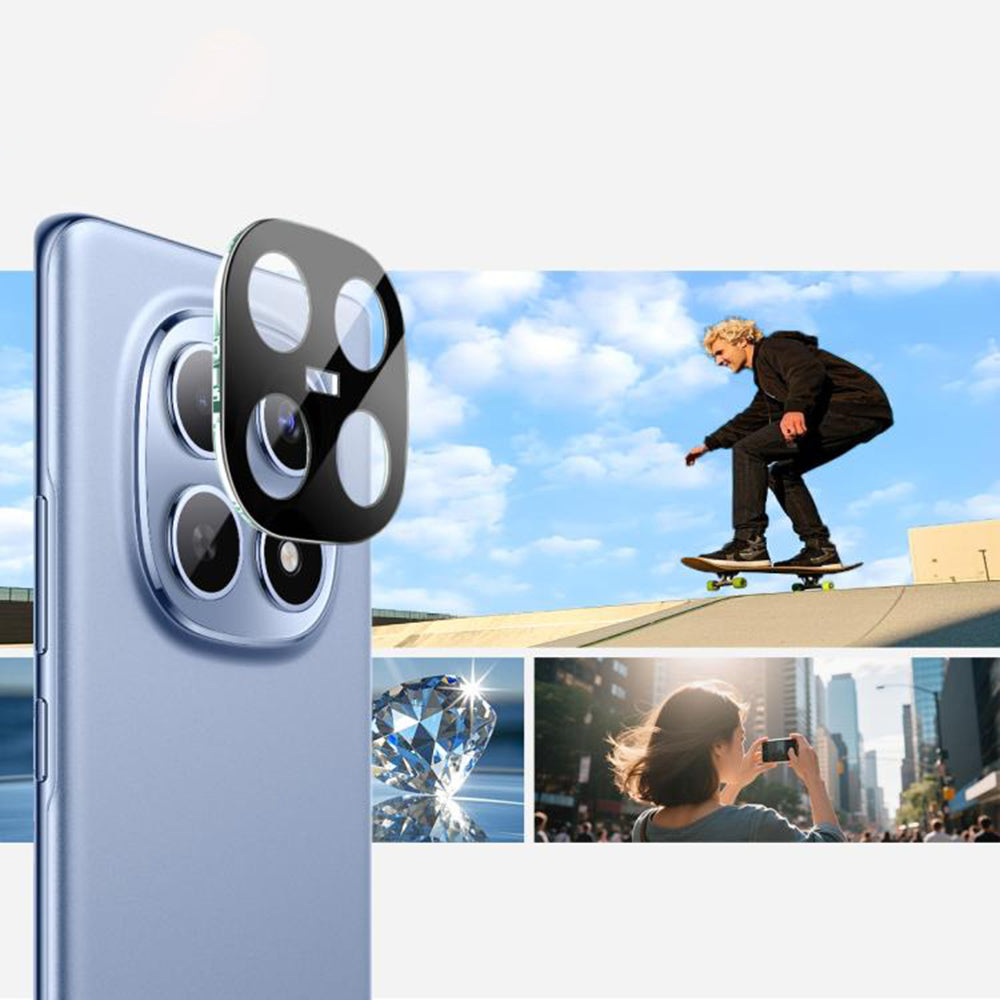 Ochranná fólia na zadnú kameru Techsuit pre Xiaomi Poco M8 / Redmi Note 15 5G, Tvrdené sklo, Čierna