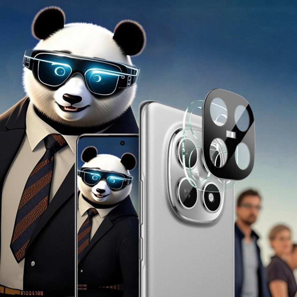 Ochranná fólia na zadnú kameru Techsuit pre Xiaomi Poco M8 / Redmi Note 15 5G, Tvrdené sklo, Čierna