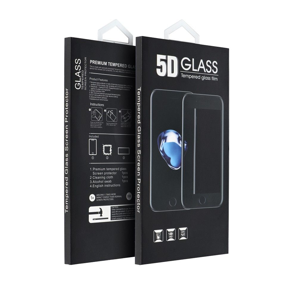 OEM ochranná fólia na obrazovku pre Samsung Galaxy A40 A405, tvrdené sklo, plné lepidlo, 5D, čierna