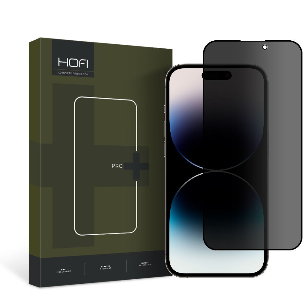 Ochranná fólia na displej Privacy HOFI PRO+ pre Apple iPhone 14 Pro Max, Tvrdené sklo, Full Glue