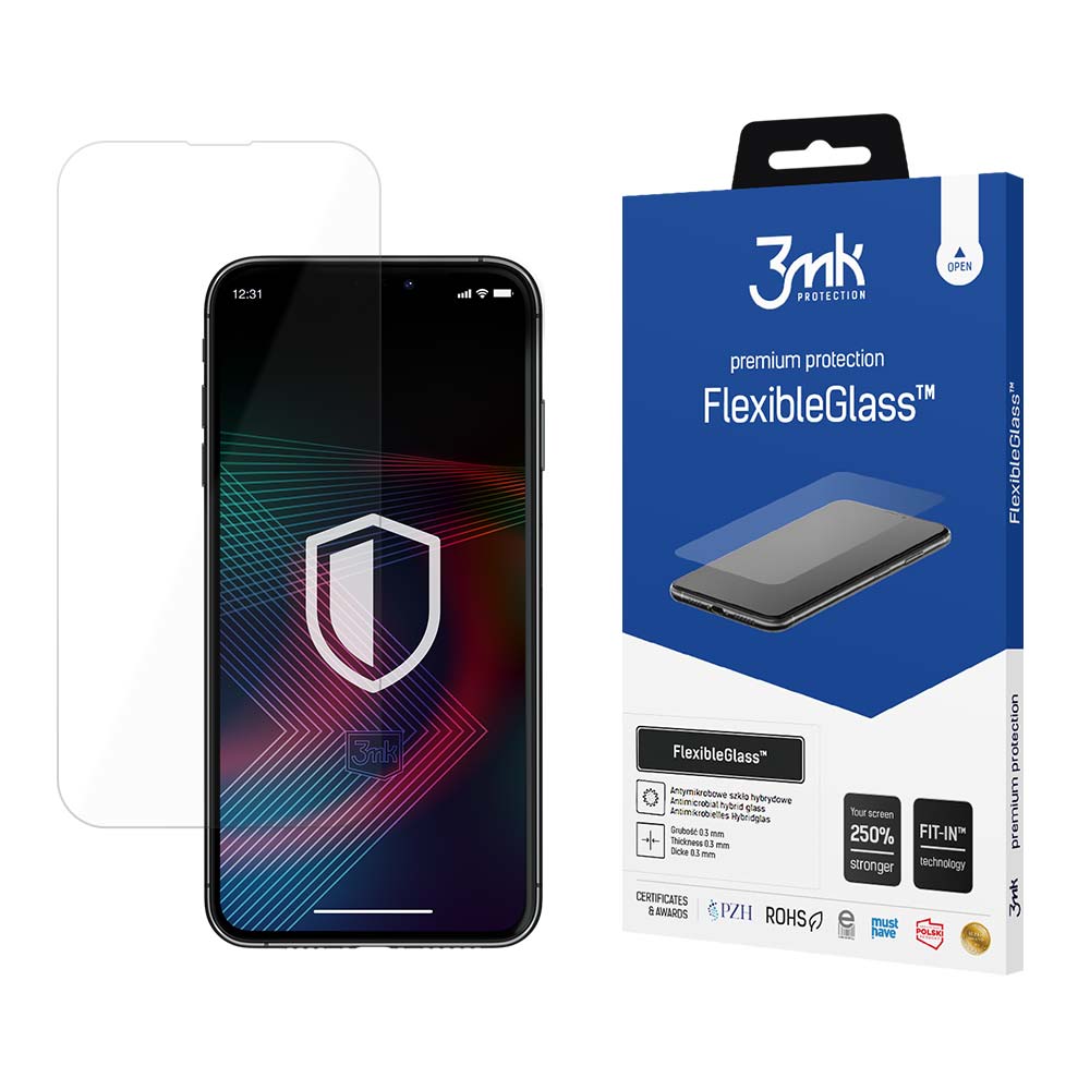 Ochranná fólia na displej 3MK FlexibleGlass pre Apple iPhone 14 Plus / 14 Pro Max, flexibilné sklo, plné lepidlo