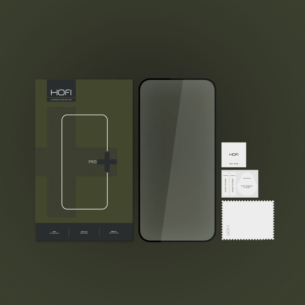 Ochranná fólia na displej HOFI PRO+ pre Apple iPhone 15 Pro, Tvrdené sklo, Full Glue, 2.5D, Čierna