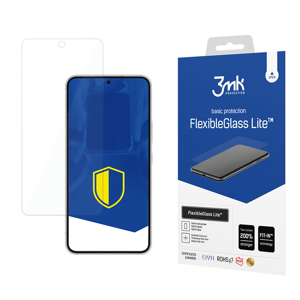 Ochranná fólia na displej 3MK FlexibleGlass Lite pre Samsung Galaxy S22 5G S901, Flexibilné sklo, Full Glue