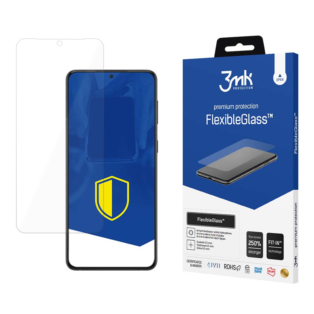Ochranná fólia na displej 3MK FlexibleGlass pre Samsung Galaxy S24 S921, flexibilné sklo, plné lepidlo