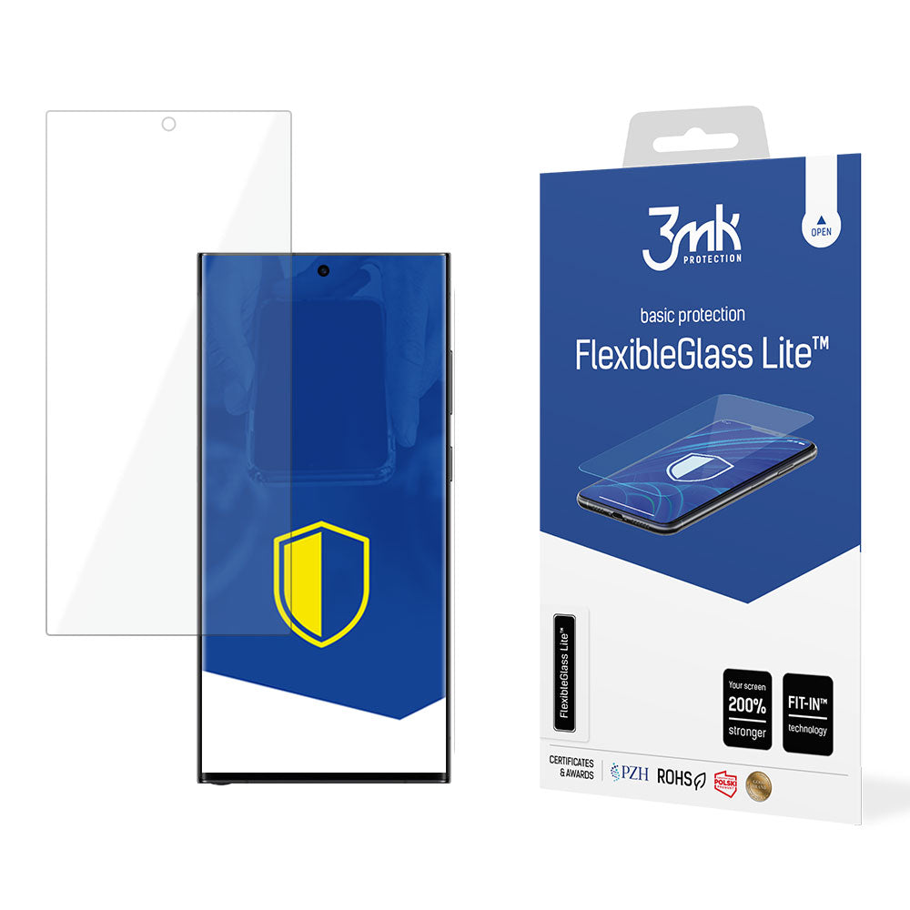 Ochranná fólia na displej 3MK FlexibleGlass Lite pre Samsung Galaxy S24 Ultra S928, flexibilné sklo, plné lepidlo