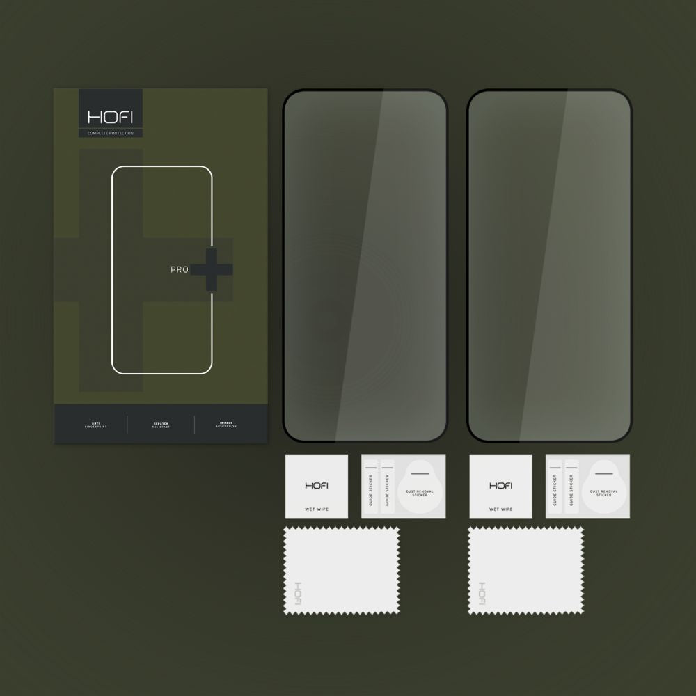 Ochranná fólia na displej HOFI Glass PRO+ pre Samsung Galaxy A55 5G A556 / A35 5G A356, Tvrdené sklo, Plná lepidlo, Sada 2 kusy, 2.5D, Čierna