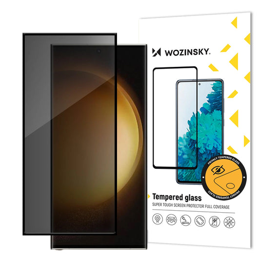 WZK AntiSpy Privacy Screen Protector pre Samsung Galaxy S24 Ultra S928, chránené sklo, plné lepidlo