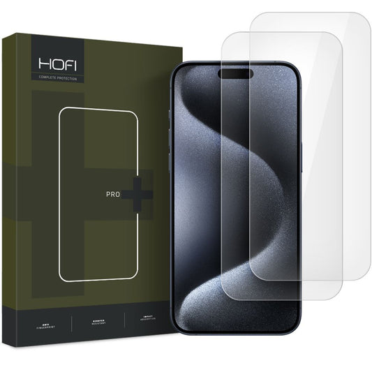 HOFI Glass PRO+ Screen Protector pre Apple iPhone 16 Pro Max, tienené sklo, plne lepené, sada 2 ks, 2,5D, transparentné