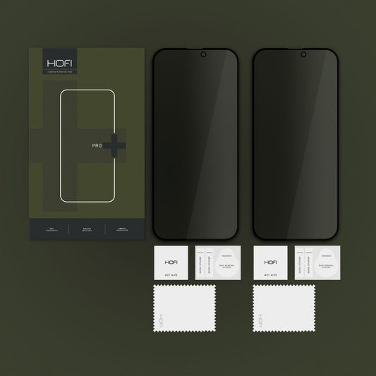 Ochrana súkromia obrazovky HOFI Glass PRO+ Screen Protector pre Apple iPhone 16, ochranný štít, celoplošné lepenie, sada 2 ks, 2,5D
