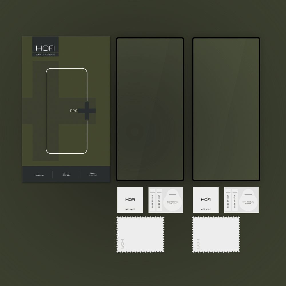 Ochranná fólia na displej HOFI Glass PRO+ pre Samsung Galaxy S25 Ultra S938, tvrdené sklo, celoplošné lepidlo, sada 2 kusy, čierna