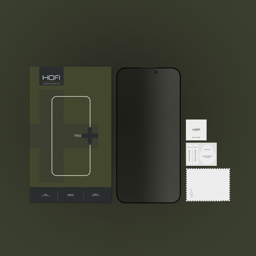 Ochranná fólia na displej Privacy HOFI PRO+ pre Apple iPhone 15, Tvrdené sklo, Full Glue