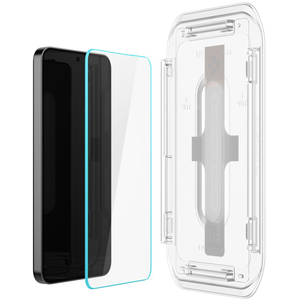 Ochranná fólia na displej Spigen GlastR EZ FIT pre Samsung Galaxy S25 S931 / S24 S921, Kalené sklo, Full Glue, Sada 2 kusy AGL07440