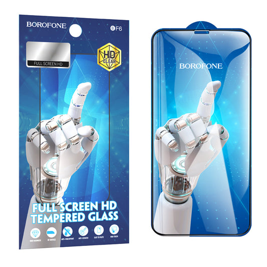 Ochranná fólia BF6 Diamond Armor BF6 Screen Protector pre Apple iPhone 12 / 12 Pro, tienené sklo, celoplošné lepenie, sada 10 kusov, čierna