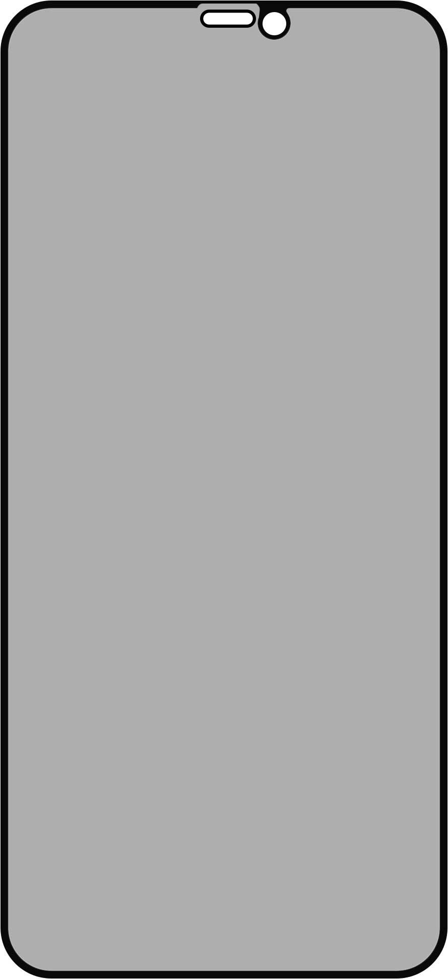 Ochranné sklo na ochranu súkromia OEM pre Apple iPhone 11 Pro / XS / X, tienené sklo, plné lepidlo, 5D