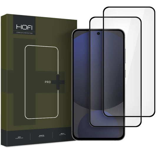 HOFI Glass PRO+ Screen Protector pre Samsung Galaxy S24 FE S721, tienené sklo, plné lepidlo, sada 2 ks, 2,5D, čierna