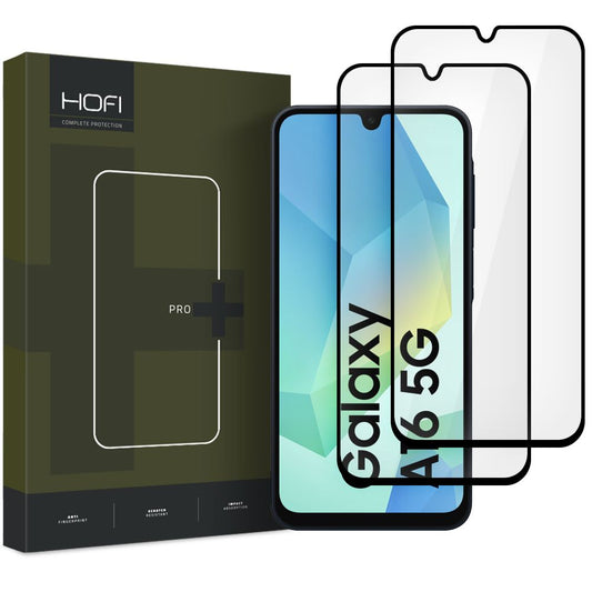 HOFI Glass PRO+ Screen Protector pre Samsung Galaxy A16 5G A166 / A16 4G A165, ochranná fólia, plne lepiaca, sada 2 ks, 2,5D, čierna