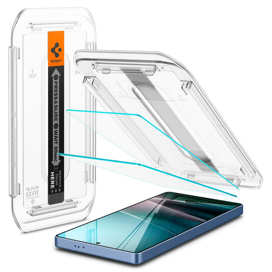 Ochranná fólia na displej Spigen GlastR EZ FIT HD pre Samsung Galaxy S25 Ultra S938, Kalené sklo, Full Glue, Sada 2 kusy AGL09082