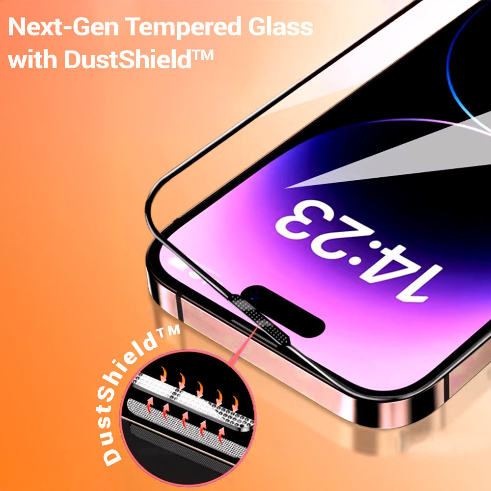 Ochranná fólia na displej Tel Protect 10X HD Plus Titanium pre Apple iPhone 17 / 16 Pro, tvrdené sklo, celoplošné lepenie, čierna