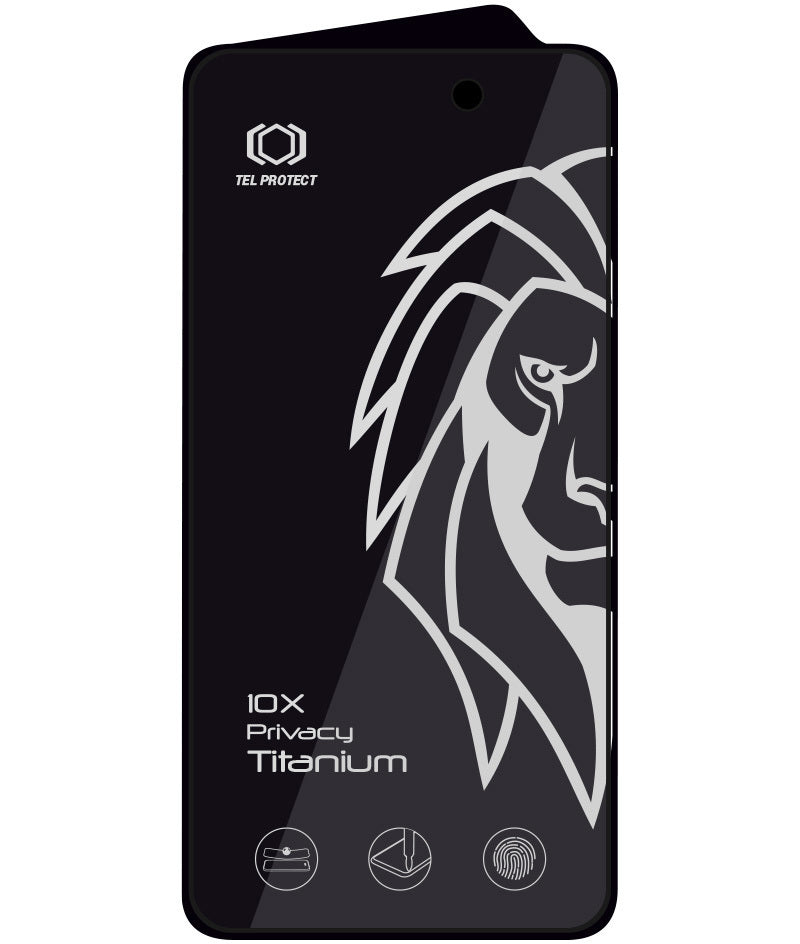 Ochranná fólia na displej Privacy Tel Protect 10X Plus Titanium pre Apple iPhone 17 Pro, tvrdené sklo, celoplošné lepenie