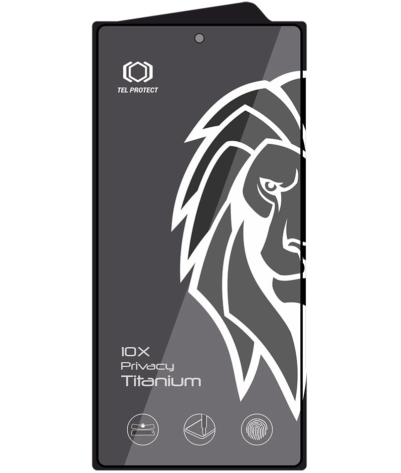 Ochranná fólia na displej Privacy Tel Protect 10X Plus Titanium pre Samsung Galaxy S25 Ultra S938, tvrdené sklo, celoplošné lepenie