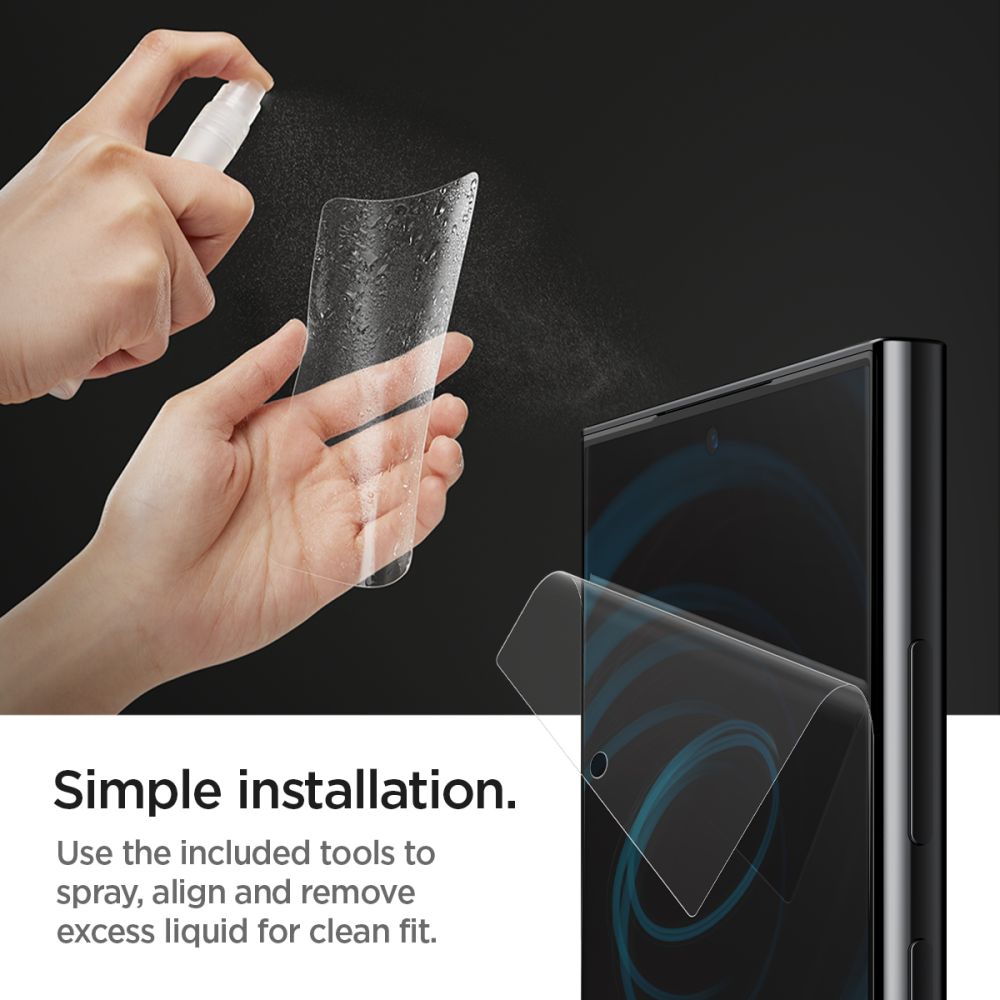 Ochranná fólia Spigen Neo Flex na displej pre Samsung Galaxy S24 Ultra S928, Plast, Sada 2 kusy