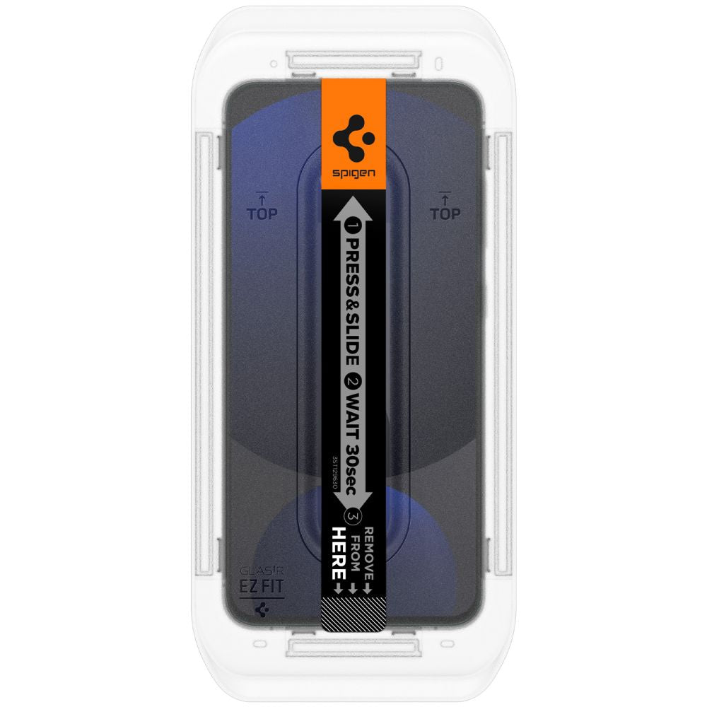 Ochranná fólia na displej Spigen GlastR EZ FIT pre Samsung Galaxy A56 A566 / S24 FE S721, Tvrdené sklo, Plné lepenie, Sada 2 kusy AGL08729