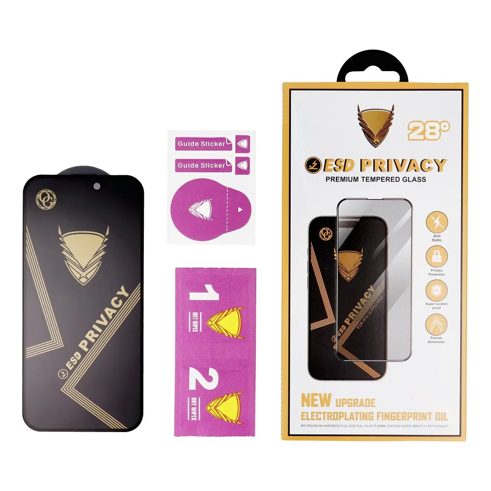 Ochranná fólia na displej Privacy OG Premium pre Apple iPhone 17 Pro Max, Tvrdené sklo, Full Glue