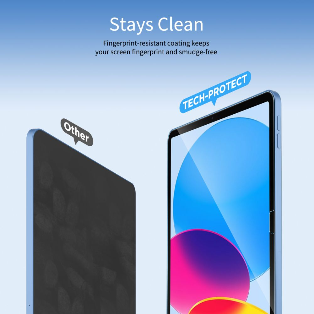 Ochranná fólia na displej Tech-Protect FIT+ pre Samsung Galaxy Tab S10 FE+, Tvrdené sklo, Full Glue, Sada 2 kusy, 2.5D