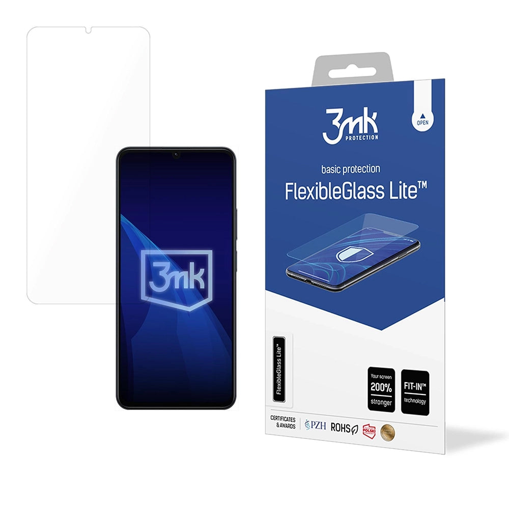 Ochranná fólia na displej 3MK FlexibleGlass Lite pre Realme Note 70T, Flexibilné sklo, Full Glue