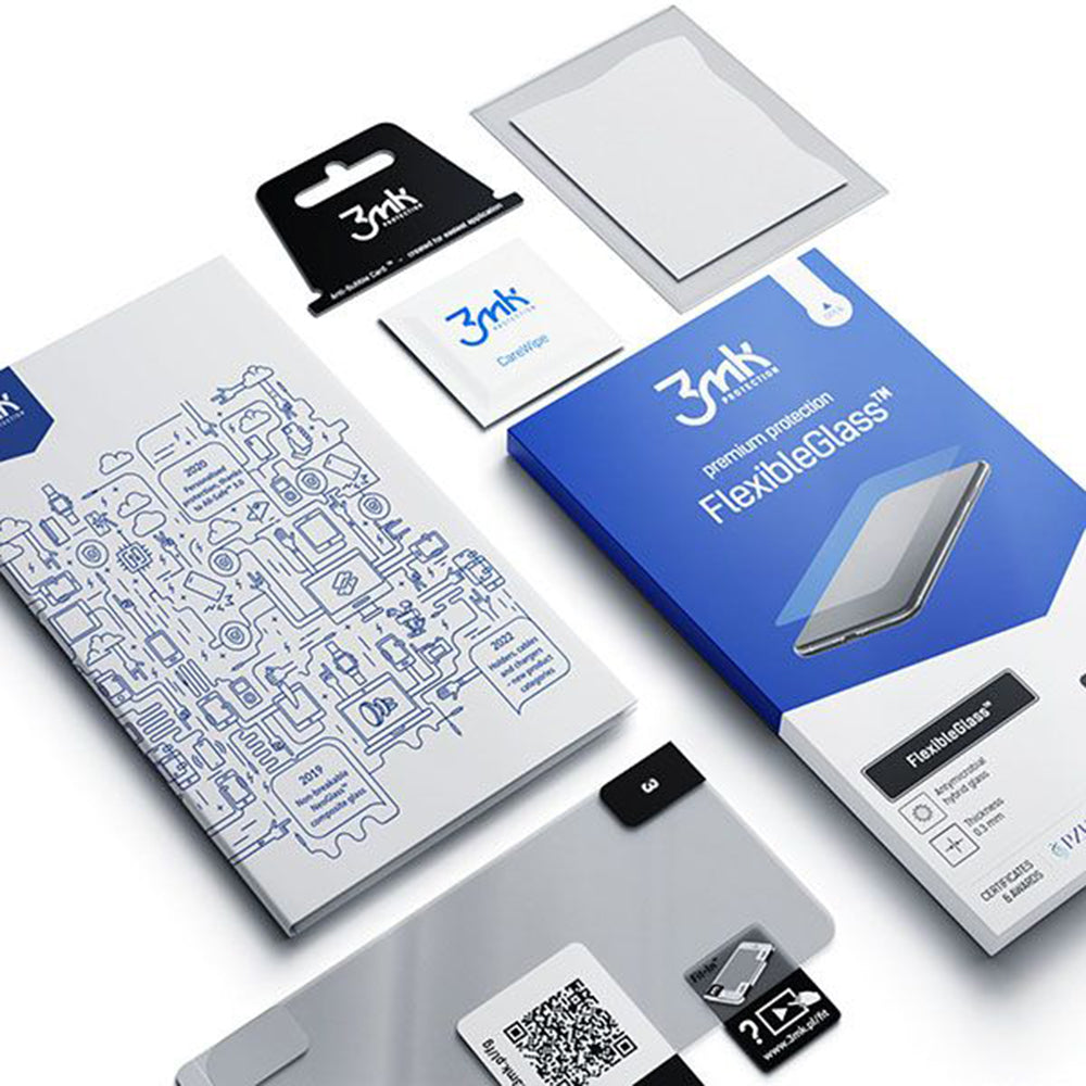 Ochranná fólia na displej 3MK FlexibleGlass pre Apple iPhone 13, flexibilné sklo, plné lepidlo