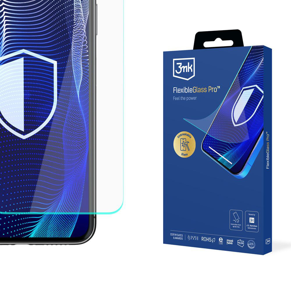 Ochranná fólia na displej 3MK FlexibleGlass Pro pre Samsung Galaxy S24 S921, flexibilné sklo, plné lepidlo, čierna