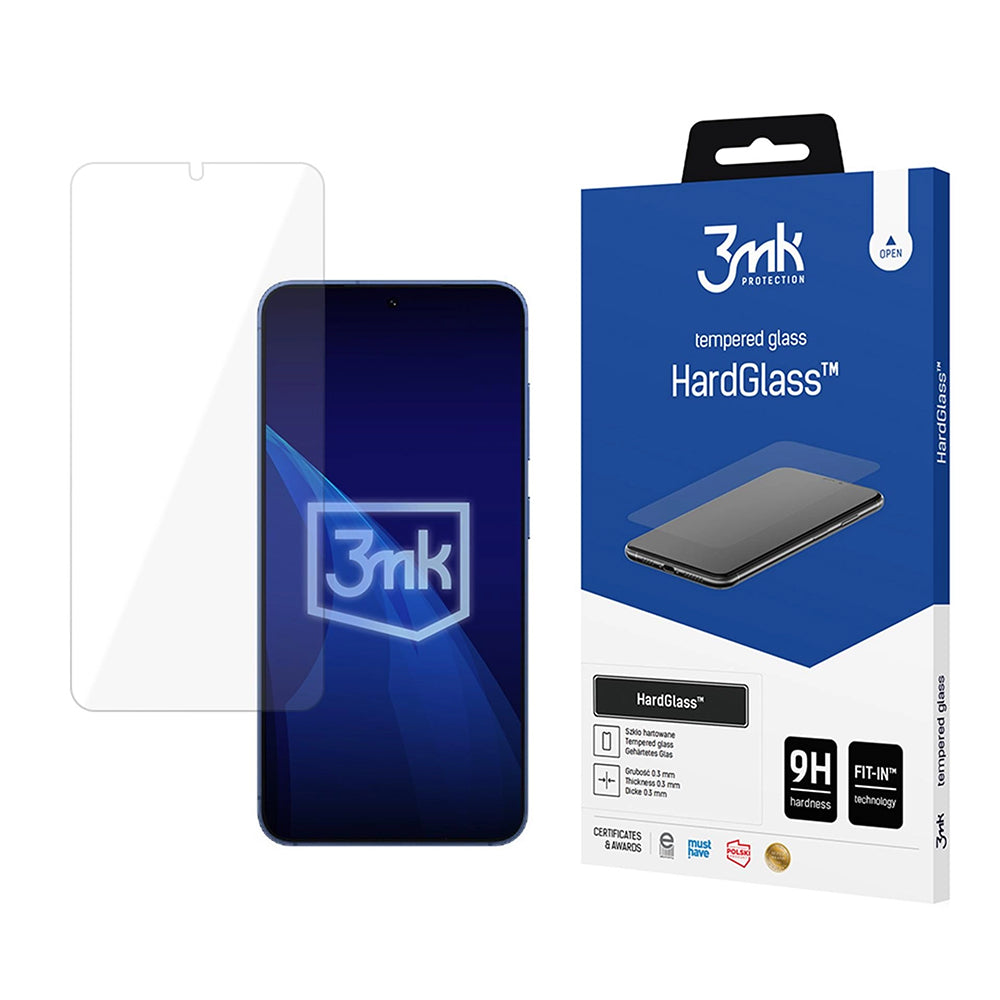 3MK HardGlass Screen Protector for Samsung Galaxy S26 S942, Tempered Glass, Full Glue