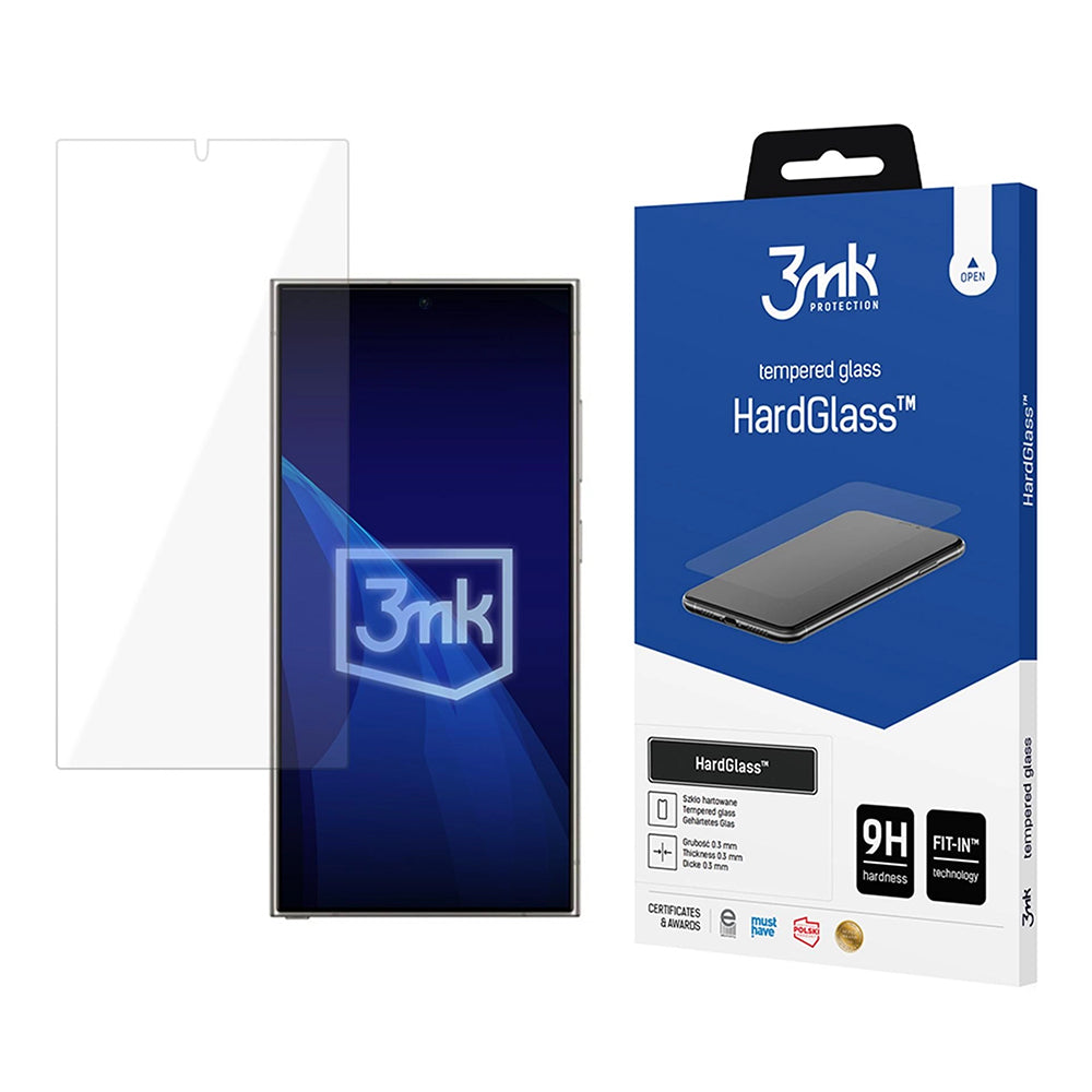 Ochranná fólia na displej 3MK HardGlass pre Samsung Galaxy S26 Ultra S948, Kalené sklo, Full Glue